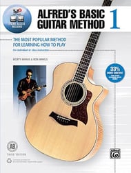 Alfred's Basic Guitar Method #1 Guitar and Fretted sheet music cover Thumbnail